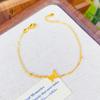 Pulseira Borboleta de Camada Dupla Jinyan de Luxo Leve de Alta Qualidade para Mulheres, Estilo Ins com Artesanato Tradicional, Presente de Personalidade de Nicho para Namorada