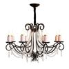 Candelabro de Velas Francés Luz Principal de Sala de Estar Escalera Cristal Luz de Comedor 2025 Nuevo Blanco Retro Lámparas de Dormitorio