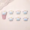 Decoraciones para Uñas de Pata de Gato de Dibujos Animados Grandes Adornos Pequeños de Resina Lindos Accesorios DIY Pegamento de Crema Funda de Teléfono Accesorios para Uñas