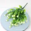 Eucalipto Jasmim Simulados Flores Artificiais de Plástico Lótus Pequeno Planta Verde Ramo de Flores Parede de Plantas Suprimentos de Jardinagem Flor Decorativa