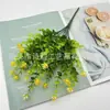 Decorações Populares de Flores Artificiais Transfronteiriças, Itens de Decoração para Casa com Eucalipto e Camélia, Adereços de Plástico para Cenas de Casamento, Atacado
