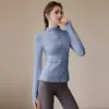 Chaqueta Top de Yoga para Mujer Ropa Deportiva Ajustada Estilo Adelgazante Ropa de Fitness Chaqueta para Correr Secado Rápido Cuello Alto Ciclismo al Aire Libre