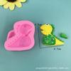 Molde de Chocolate de Dinosaurio de Dibujos Animados Herramientas para Voltear Pasteles Silicona de Grado Alimenticio Kit de Decoración de Postres para Hornear DIY