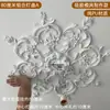 Abajur de PU Estilo Francês Redondo Imitação de Gesso Lâmpada Combinada Piscina Teto Esculpido Decoração Suporte de Lâmpada Mosaico Vazado