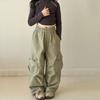 Calça Infantil Peixinho Vermelho 2026 Novo Estilo Calça Cargo de Primavera para Meninas Estilosa Versátil Unissex Calça Casual