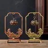 Pez Saltando sobre el Dragón Quemador de Incienso Colgante Nube Pequeña Creativa Adorno para Ceremonia del Té Quemador de Incienso Colgante de Loto Retro Adorno Colgante