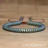 Venta Caliente Transfronteriza Pulsera de Cuentas con Separadores de Hierro de Lujo Ligero Pulsera Ajustable Tejida a Mano Joyería Sencilla