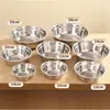 Tigela de Sopa Extra Grossa Tigela de Aço Inoxidável Bacia de Aço Inoxidável Tigela de Sopa Doméstica de Aço Inoxidável Lavatório Bacia para Lavar Vegetais de Cantina Lavatório Atacado