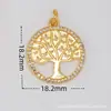 Vendas Diretas de Fábrica, Atacado de Itens em Estoque: Pingentes e Acessórios da Série de Plantas com Flores e Folhas, Banhados a Ouro Real 18K com Microincrustação de Cobre, em Diversos Designs
