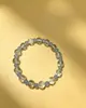 Pulsera de calcedonia azul cristal blanco para mujer, apilable, lujo ligero, nicho, pulsera de cristal de alta gama, joyería Xiaohongshu