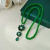 Nuevo Collar de Estilo Étnico Chino Cadena Larga para Suéter Lujo Ligero Gama Alta Moda Otoño e Invierno para Mujer Accesorio de Colgante Versátil