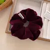 Novedad de Otoño e Invierno Coreana y Japonesa Scrunchie de Terciopelo Tendencia Sencilla Diadema de Moda Banda para el Cabello de Color Sólido para Mujeres