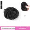 Peruca feminina grampo de cabelo tipo bola bolsa de cabelo flor suporte meio bola simulação de cabelo fofo modelador de cabelo natural bolsa de peruca