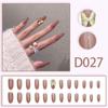 Unha falsa estilo derrill usando armadura internet laço vermelho nail art peças de unhas removível unha patch joias estilo francês