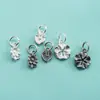 Acessórios de Prata Esterlina S925 Estilo Coreano Estilo Ins Pingente Pequena Flor Pingente de Morango Folha de Ginkgo Pingente de Pulseira de Cristal