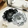 Alfombra de Baño Floral de Lujo Ligero, Barro Diatomeas, Secado Rápido, Antideslizante, Absorción de Agua, Resistente al Desgaste, Alfombra para Piso de Baño, Venta al por Mayor Transfronteriza