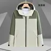 Jaqueta Corta-Vento Personalizada Roupas de Trabalho Impermeável Roupa de Equipe Jaqueta Estilo Outono e Inverno Roupa de Trabalho Corta-Vento Jaqueta Fina Estampa Logo Bordado