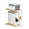 Prateleira de Armazenamento de Rack para Gabinete de Computador Multicamadas para Mesa de Escritório Doméstica, Rack de Armazenamento de Impressora de Dois Níveis