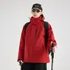 Nova jaqueta externa três em um de tamanho grande para homens e mulheres, roupa de trabalho masculina para escalada nas montanhas, casaco à prova de vento
