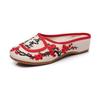 Pantuflas Poesía Antigua Bordadas de Tela Pantuflas Verano Zapatos de Tela Bordada Sandalias de Mujer
