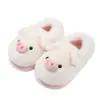Bolsa de Porquinho Desenho Animado e Novas Pantufas de Algodão 2026 para Outono e Inverno, Mais Veludo Quente Antiderrapante Pelúcia Casa Pantufas de Algodão Femininas