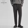 Pantalones de lana para hombre sin planchado antiarrugas otoño e invierno pantalones de traje de corte slim casual de negocios para hombre una generación de cabello