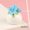 Micro paisaje creativo simulación ramo maceta diy colgante de pegamento de crema decoración hecha a mano accesorios adornos pequeños