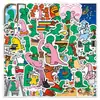 50 Piezas de Pegatinas Joguman, Dinosaurios de Dibujos Animados de Moda, Animales Lindos, Pegatinas Decorativas Impermeables Infantiles para Teléfonos Móviles y Vasos de Agua