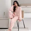 Pijama de Algodón Puro Nuevo Otoño 2026 para Mujer, Conjunto Delgado de Manga Larga y Pantalón Largo Casual Cómodo para Casa, Se Puede Usar al Aire Libre