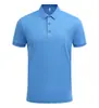 Camisas tipo polo de fábrica para mujer, algodón de seda helada transpirable con cuello para hombre, camisas tipo polo con logo estampado personalizado