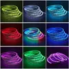 2812 Tira de Luz LED de Silicona Programable Neón Multicolor 5V Tira de Luz Flexible Color Cambiante Fluyente Embebida