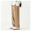 Pantalones casuales de pierna ancha, rectos, holgados, de algodón puro para hombre, estilo nuevo primavera/otoño 2026, transfronterizos, modernos y versátiles