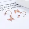 Brincos de fio com laço oco de coração de menina doce femininos de prata 925 esterlina estilo coreano fecho torcido personalizado brincos de temperamento em forma de U