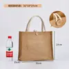 Bolsa de Linho Atacado Sacola de Juta DIY Bolsa de Mão de Linho Ecológica Bolsa de Linho Padrão de Logo Imprimível
