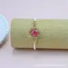 Pulsera de Flores Secas, Flor Eterna, Gipsófila, Narciso, Pulsera con Marco de Aleación Dorada, Pulsera Tejida a Mano con Flores Reales