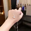 Collar de Acero de Titanio de Lujo Ligero de Nicho de Gama Alta Cadena para Clavícula Exquisita con Circonita Microincrustada Moda Versátil Temperamento Celebridad de Internet Gargantilla