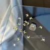 Celebridad de Internet Mini Pajarita de Aleación Accesorios para Uñas Plata Tridimensional Lujo Ligero Decoraciones para Uñas Venta al por Mayor