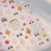 Pegatinas para uñas TENSOR New Craft Frosted Ins, de Año Nuevo, Serie M-852, planas y de cristal