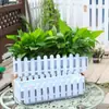 Tipo Cerca Vaso de Flores Longo Retangular Calha de Flores Plástico Horta Grande Vaso de Vegetais Resina para Varanda Casa