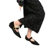 Zapatos de tacón de cuña retro de punta fina poco profundos para mujer, nuevos zapatos Mary Jane elegantes de estilo coreano francés de primavera y otoño para combinar con faldas para ir al trabajo
