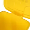 Cubo de basura amarillo directo de fábrica hospital clínica Centro de Salud cubo de basura cuadrado de pedal abatible para desechos