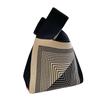 Bolso de Mano de Celebridad de Internet Bolso de Cubo de Lana Tejida para Mujer Estilo Japonés y Coreano Combinación Total Mano Casual Bolso Tote Bolsa para Lonchera
