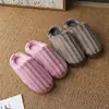 Pantuflas de Algodón para Otoño e Invierno para Mujer, Uso en Casa, Pantuflas de Pareja para Interior, Suela Gruesa, Antideslizantes, Talón Cerrado, Estilo de Pareja Invierno para Hombre