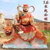 O templo dedicado ao deus da riqueza resina Buda deus da fortuna montado em tigre Zhao Gong Ming Wu deus da riqueza 1,6 metros 1,8 metros