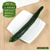Modelo de pepino de simulación Rodajas de pepino gordo Fruta de pepino verde Gabinete de frutas y verduras Decoración para transmisión en vivo de cocina Accesorios Juguetes para casa de juegos