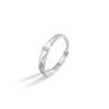 Anel de Casal Mobius Prata de Lei 925 Masculino e Feminino Design de Nicho Anel de Zircônia Levemente Luxuoso Anel de Casal Qixi ins