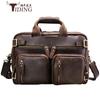 Fabricante Personalizado Europeu e Americano Multifuncional Couro Crazy Horse Maleta Bolsa de Mensageiro Bolsa Transversal Ombro Único Ombro Duplo Couro Genuíno Bolsa Masculina