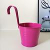 Cesta Colgante de Metal de Fábrica Gancho Colgante para Balcón Maceta Cubeta Pequeña de Hierro Cubeta de Flores de Metal Maceta Colgante Cubeta Colgante Colorida