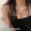 JOHSEN - Camiseta versátil de verano con diseño de amor negro, de lujo, ligera y fresca, para mujer, nueva y atractiva
