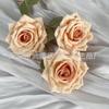 Rosa capuchino de 3 cabezas, rosa manta, flor artificial, arreglo floral para bodas, decoración del hogar, decoración de hoteles, transfronterizo